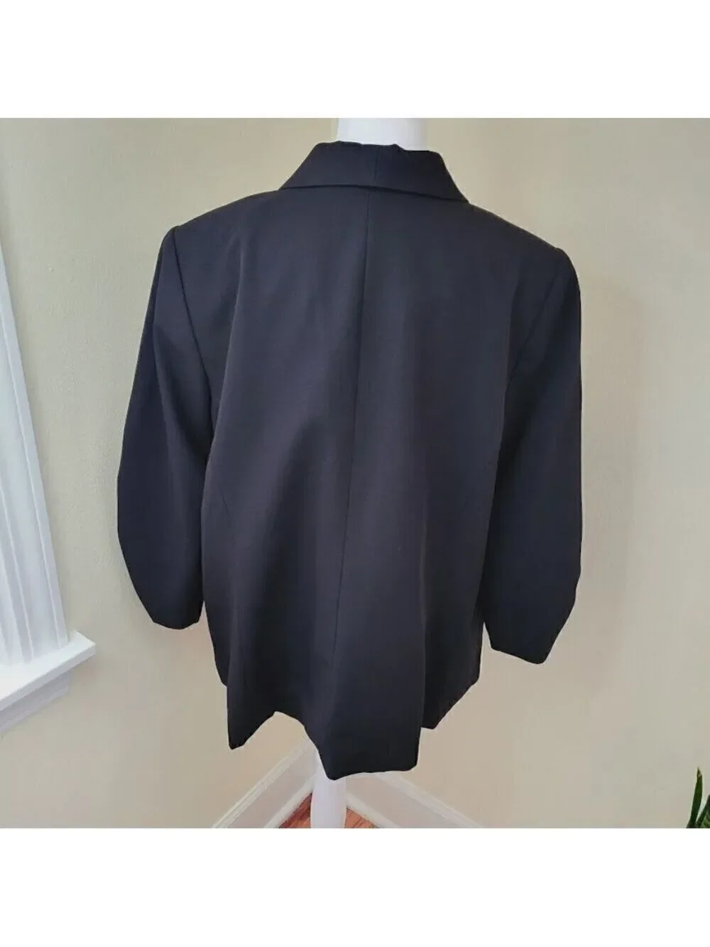 Worthington Open Blazer Size 0X Women's Black Three-Quarter Cinch Sleeve NWT